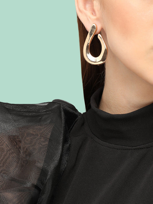 GOLD PLATED PARTY DESIGNER DROP EARRING FOR WOMEN