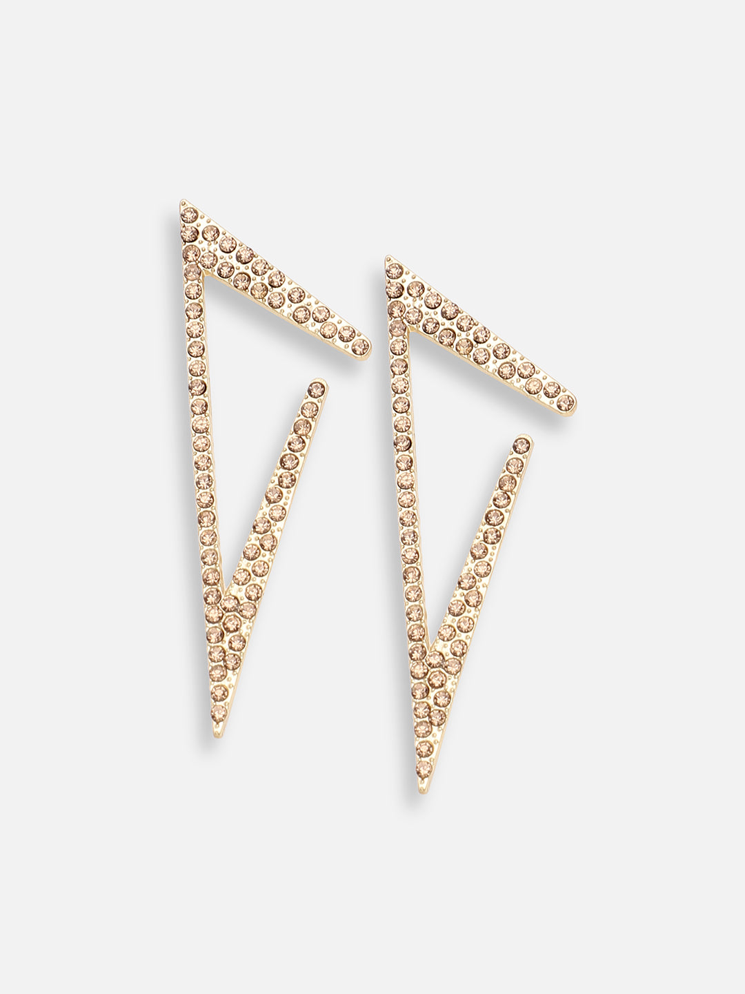 GOLD PLATED PARTY DESIGNER STONE DROP EARRING FOR WOMEN