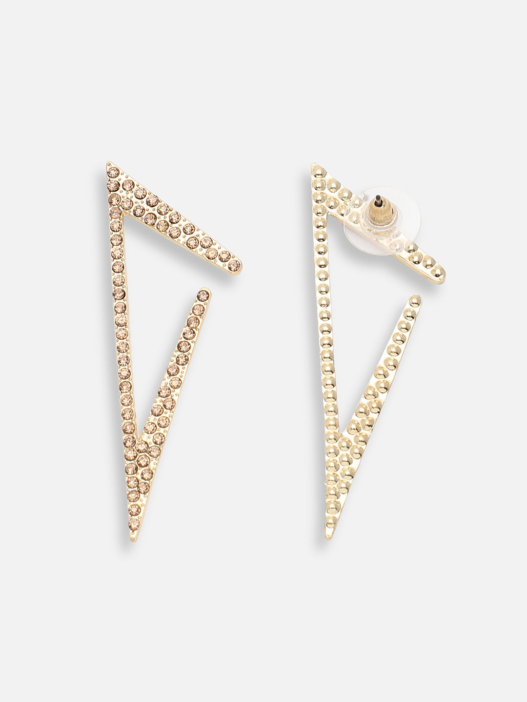 GOLD PLATED PARTY DESIGNER STONE DROP EARRING FOR WOMEN