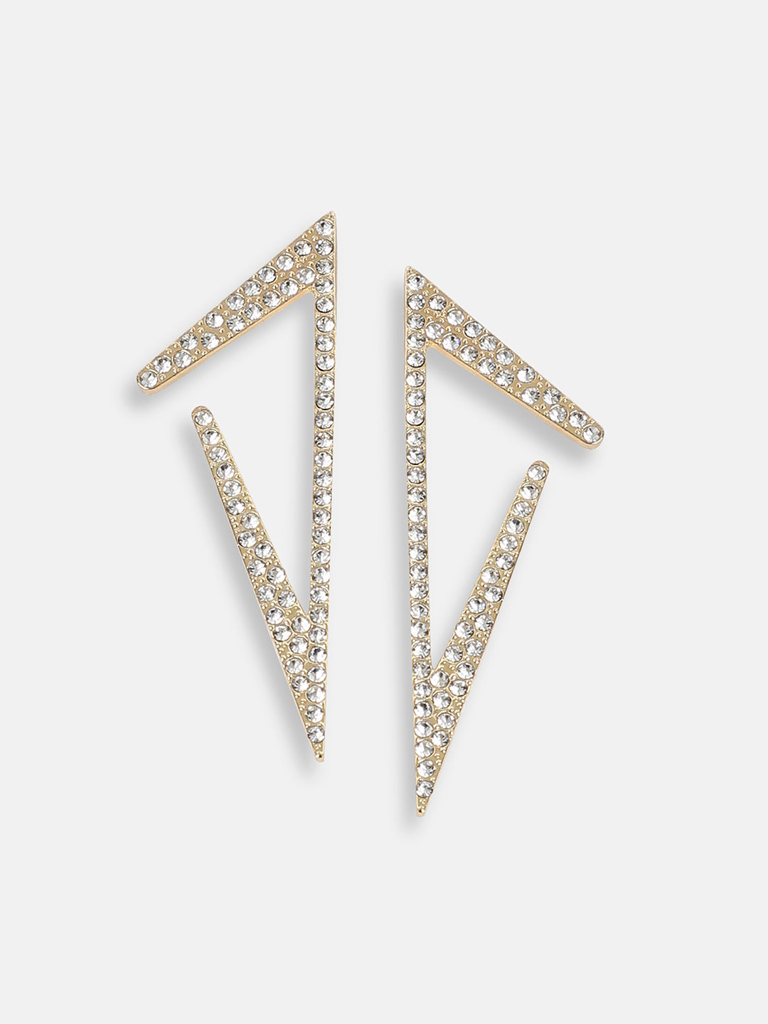 GOLD PLATED PARTY DESIGNER STONE DROP EARRING FOR WOMEN