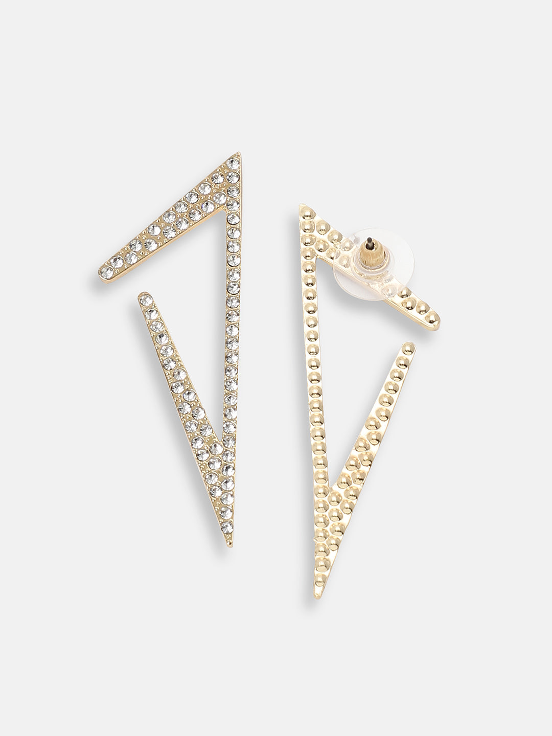 GOLD PLATED PARTY DESIGNER STONE DROP EARRING FOR WOMEN