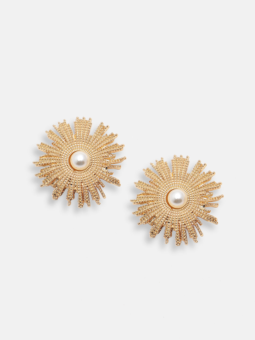 GOLD PLATED PARTY DESIGNER STONE STUD FOR WOMEN