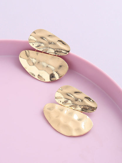 GOLD PLATED PARTY DESIGNER STONE STUD FOR WOMEN