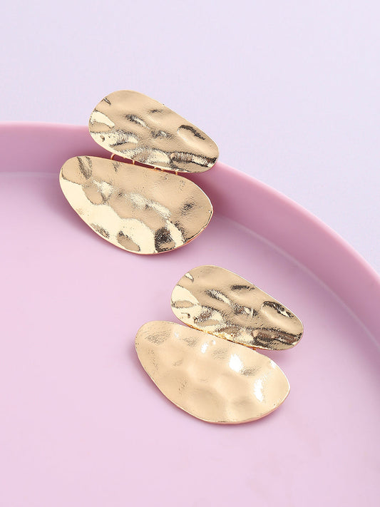 GOLD PLATED PARTY DESIGNER STONE STUD FOR WOMEN