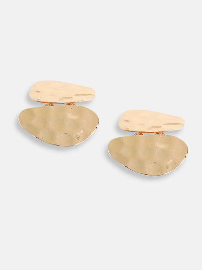 GOLD PLATED PARTY DESIGNER STONE STUD FOR WOMEN