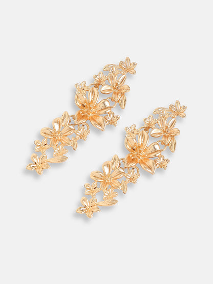 GOLD PLATED PARTY DESIGNER STONE DROP EARRING FOR WOMEN