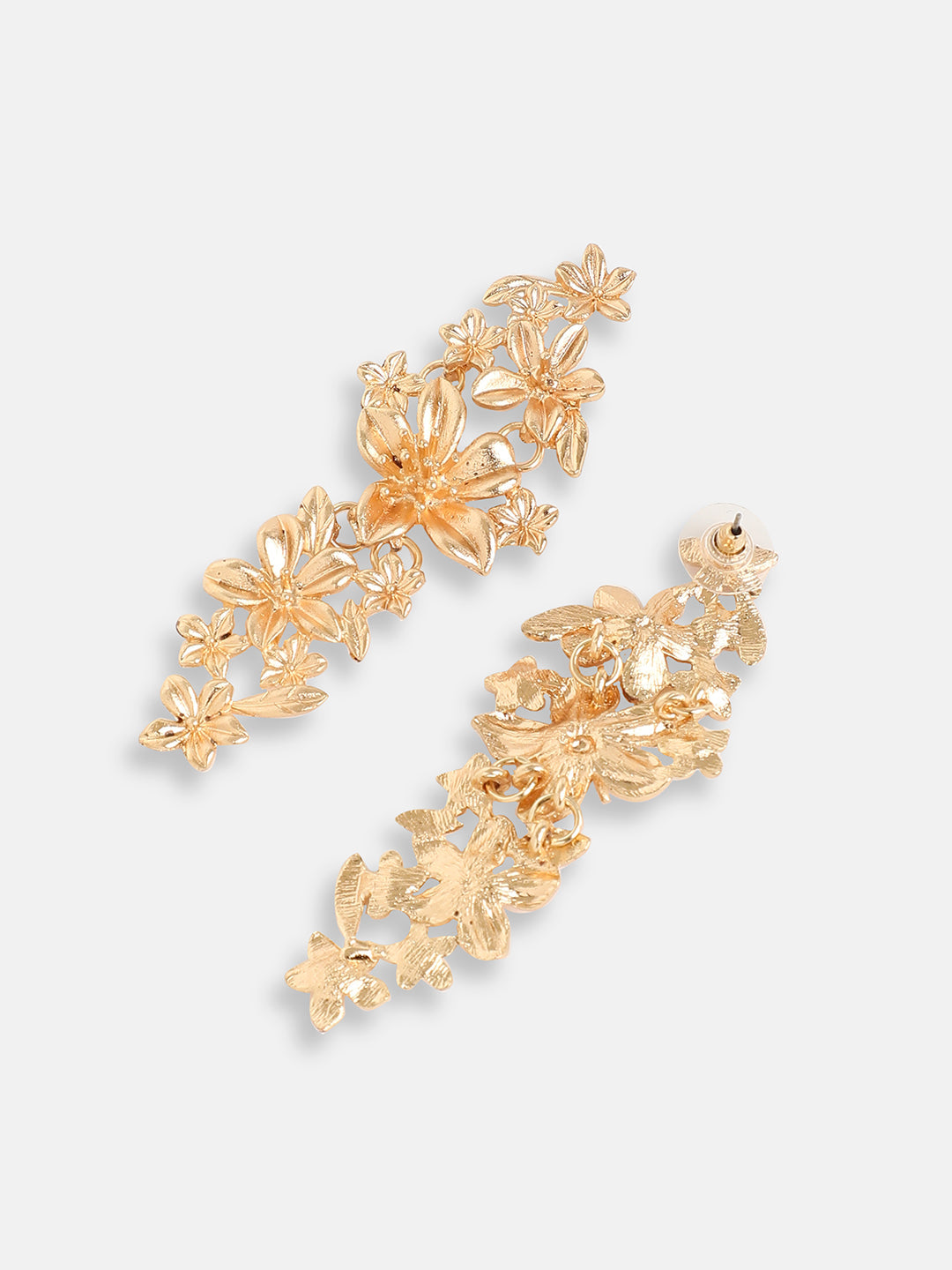 GOLD PLATED PARTY DESIGNER STONE DROP EARRING FOR WOMEN