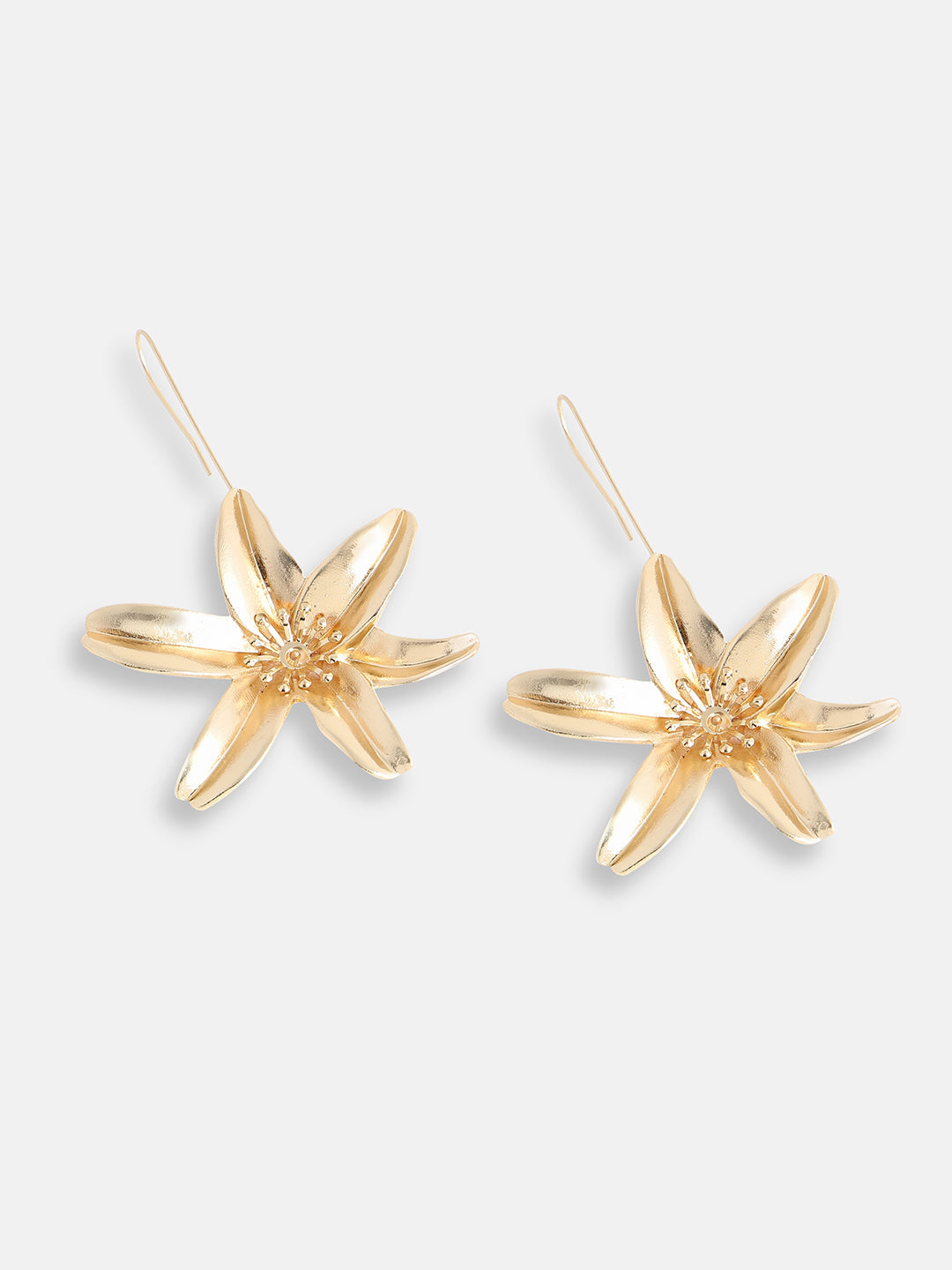 GOLD PLATED PARTY DESIGNER STONE DROP EARRING FOR WOMEN