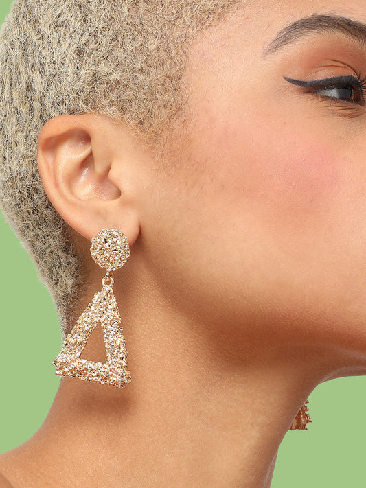 GOLD PLATED PARTY DESIGNER DROP EARRING FOR WOMEN