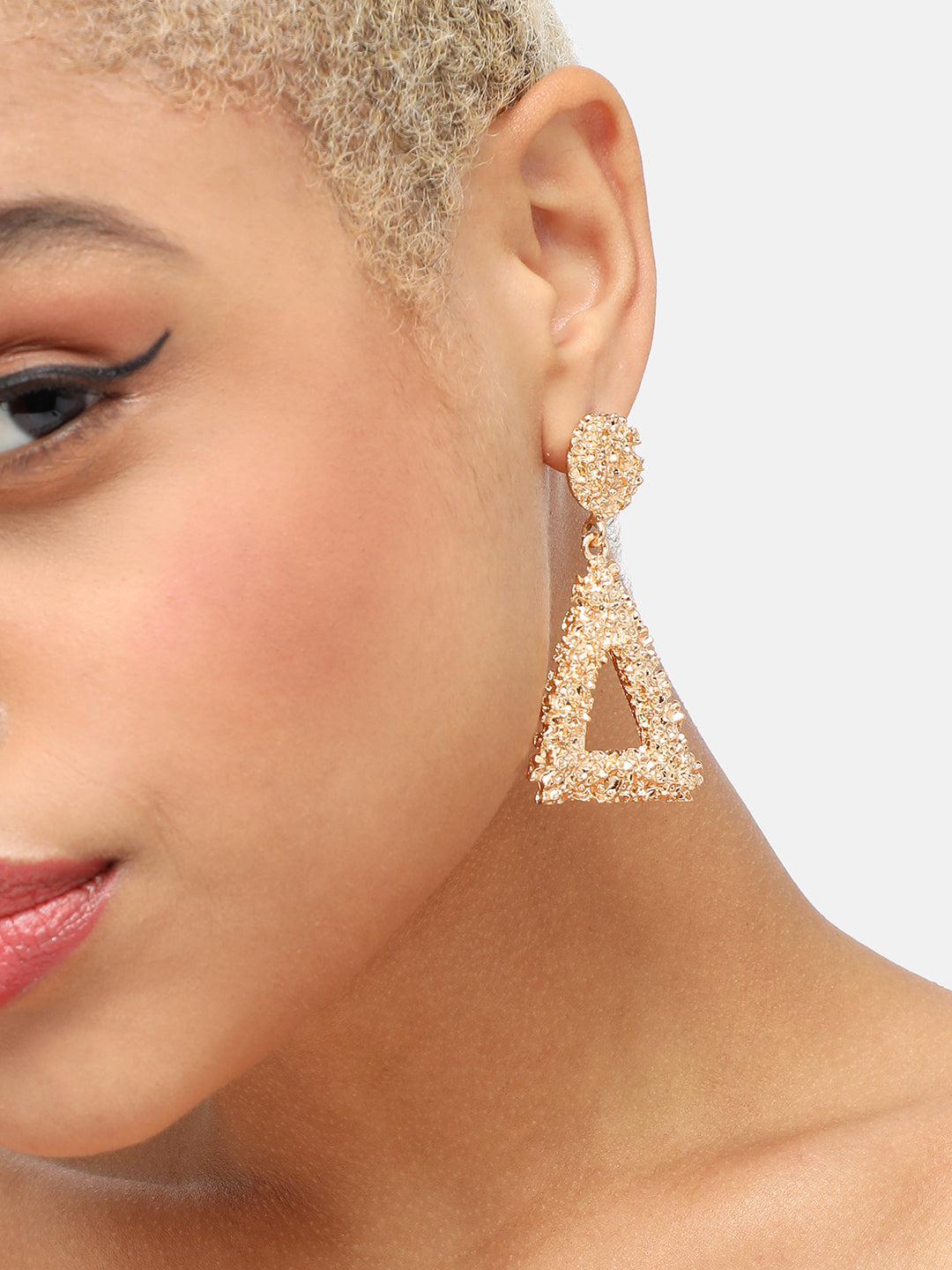 GOLD PLATED PARTY DESIGNER DROP EARRING FOR WOMEN