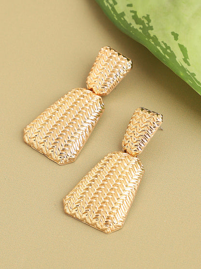GOLD PLATED PARTY DESIGNER DROP EARRING FOR WOMEN