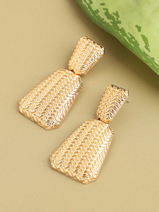 GOLD PLATED PARTY DESIGNER DROP EARRING FOR WOMEN