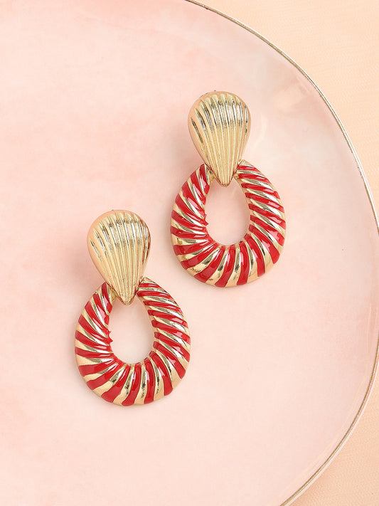 GOLD PLATED PARTY DESIGNER DROP EARRING FOR WOMEN
