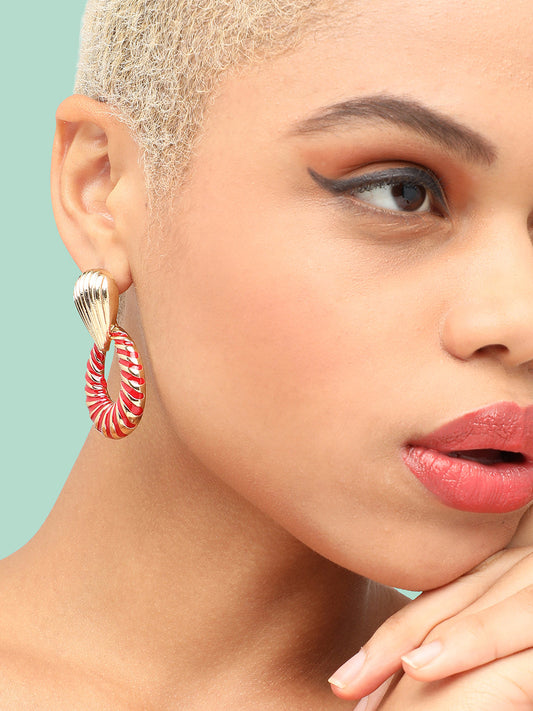 GOLD PLATED PARTY DESIGNER DROP EARRING FOR WOMEN