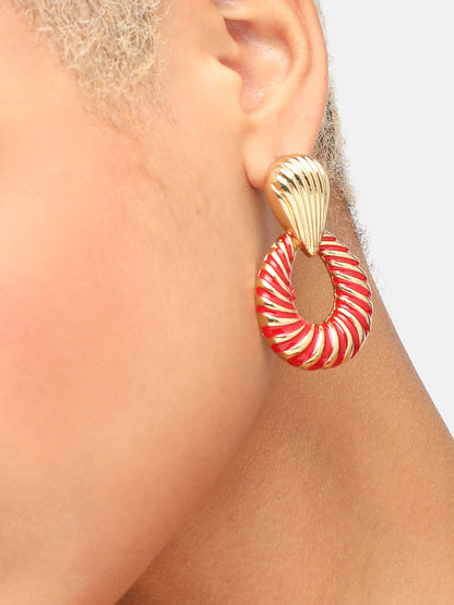 GOLD PLATED PARTY DESIGNER DROP EARRING FOR WOMEN