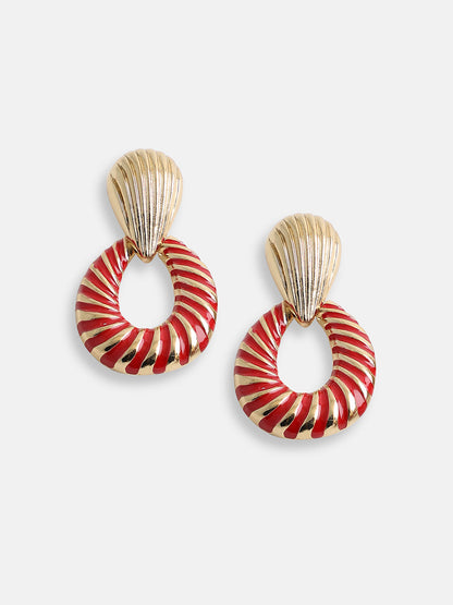 GOLD PLATED PARTY DESIGNER DROP EARRING FOR WOMEN