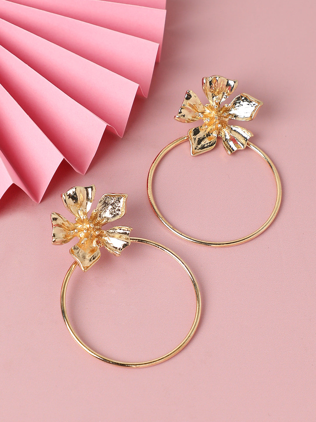GOLD PLATED PARTY DESIGNER STONE DROP EARRING FOR WOMEN