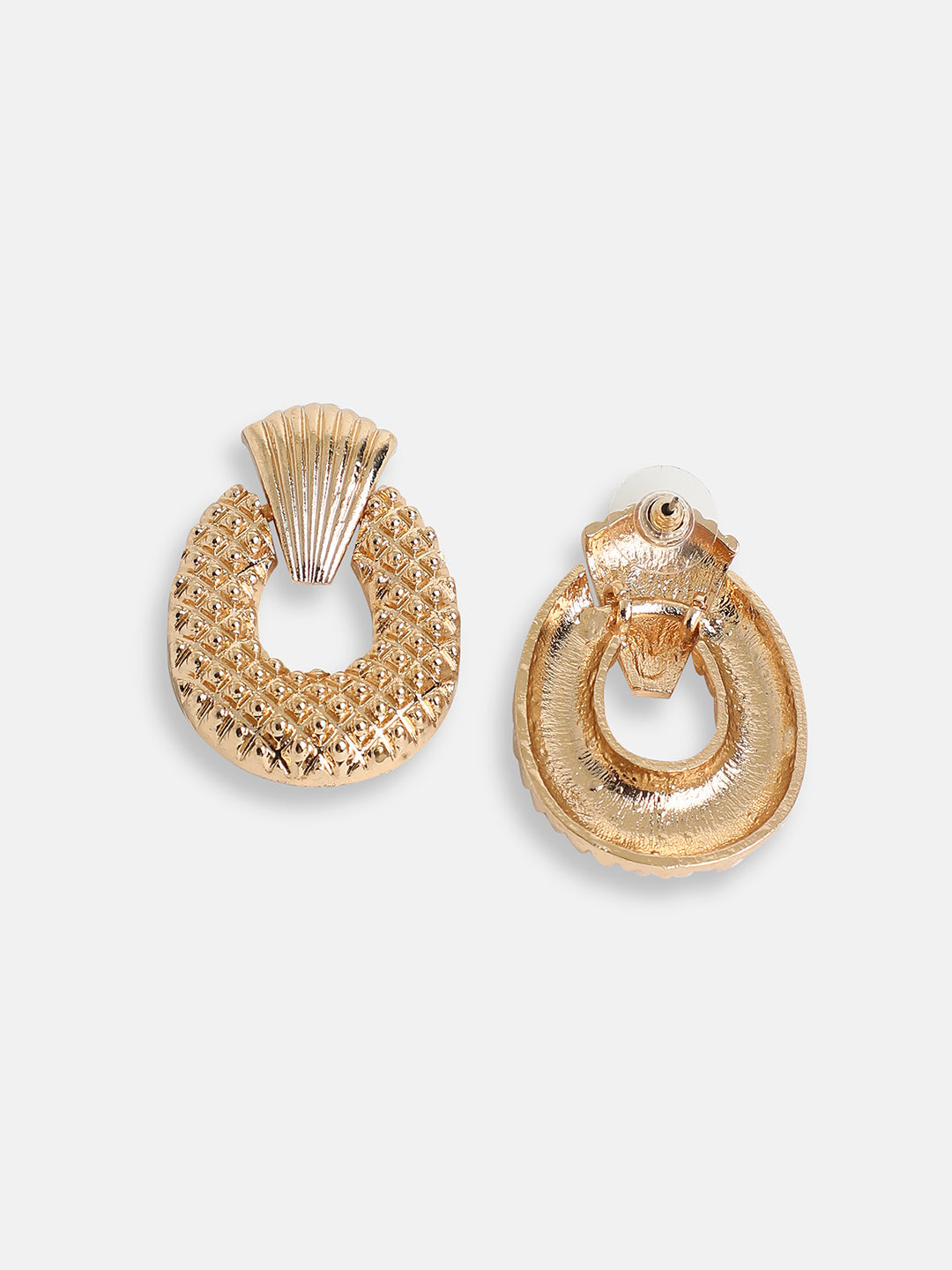 GOLD PLATED PARTY DESIGNER STONE DROP EARRING FOR WOMEN