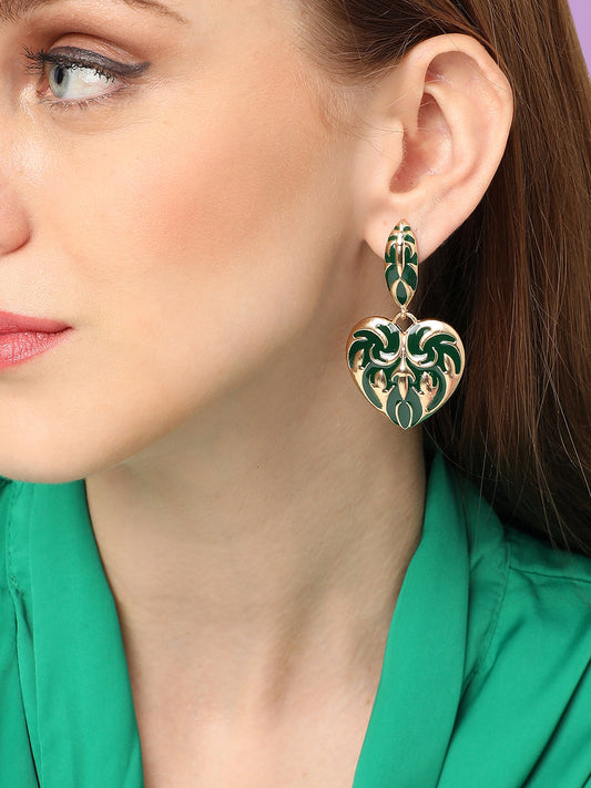 GOLD PLATED PARTY DESIGNER DROP EARRING FOR WOMEN