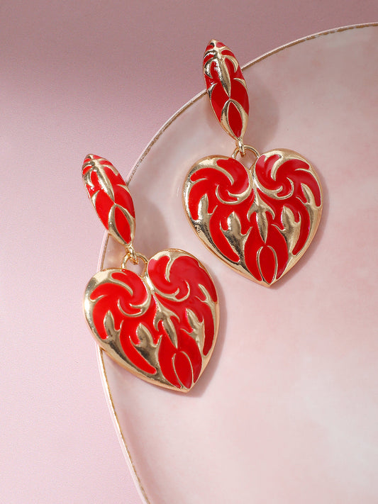 GOLD PLATED PARTY DESIGNER DROP EARRING FOR WOMEN