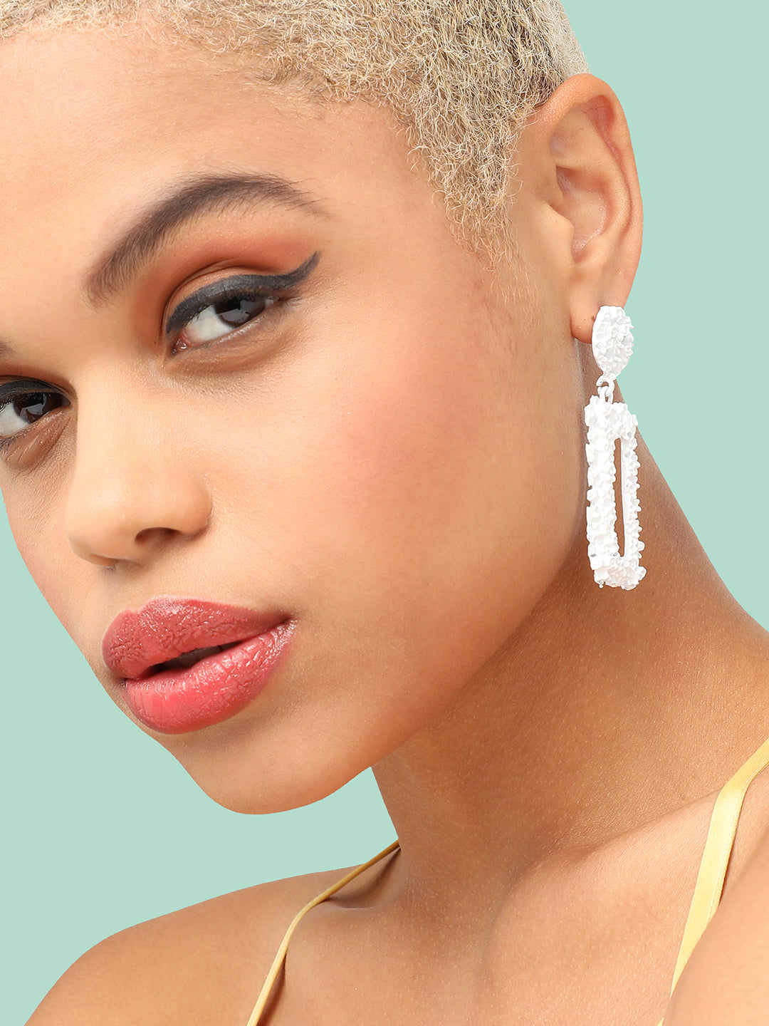 GOLD PLATED PARTY DESIGNER DROP EARRING FOR WOMEN