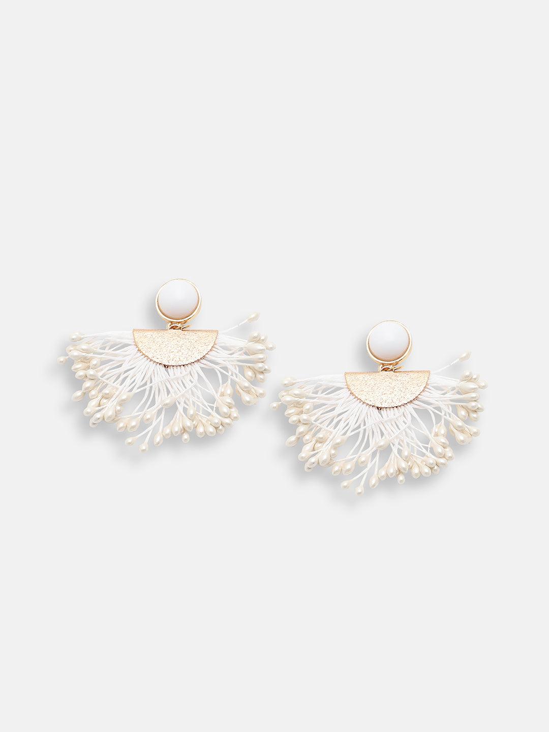GOLD PLATED PARTY DESIGNER STONE DROP EARRING FOR WOMEN