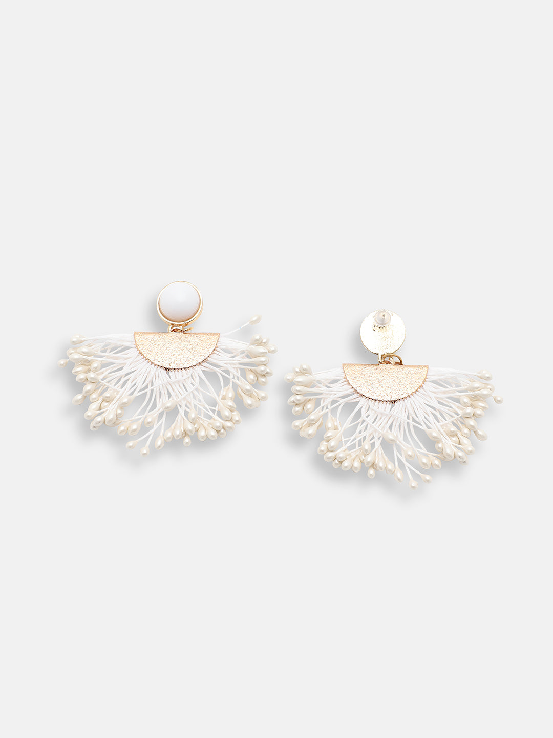 GOLD PLATED PARTY DESIGNER STONE DROP EARRING FOR WOMEN