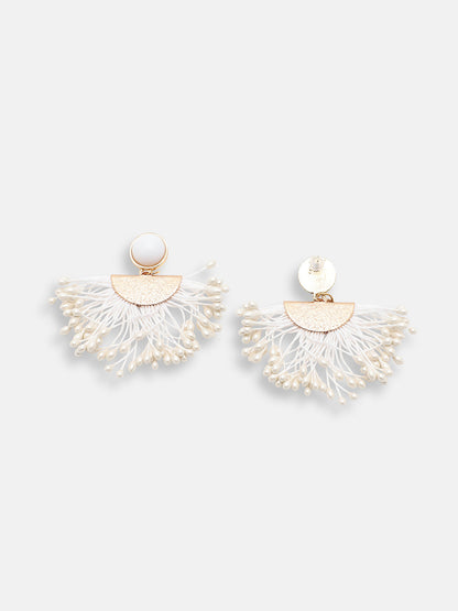 GOLD PLATED PARTY DESIGNER STONE DROP EARRING FOR WOMEN