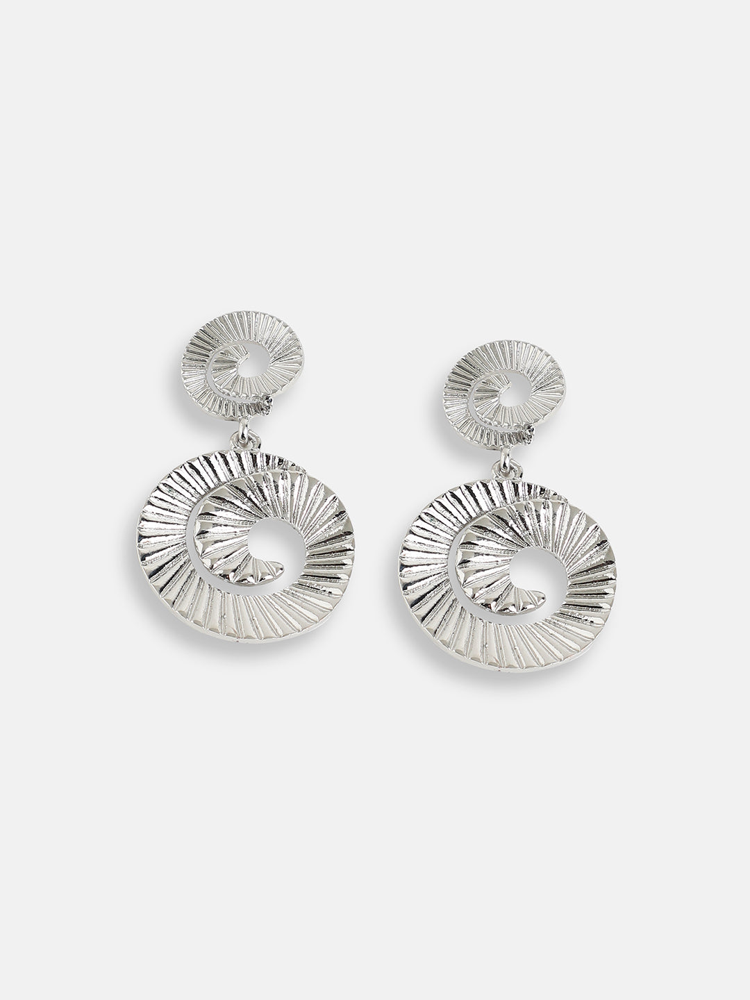 SILVER PLATED PARTY DESIGNER STONE DROP EARRING FOR WOMEN