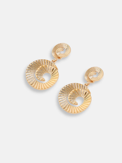 GOLD PLATED PARTY DESIGNER STONE DROP EARRING FOR WOMEN