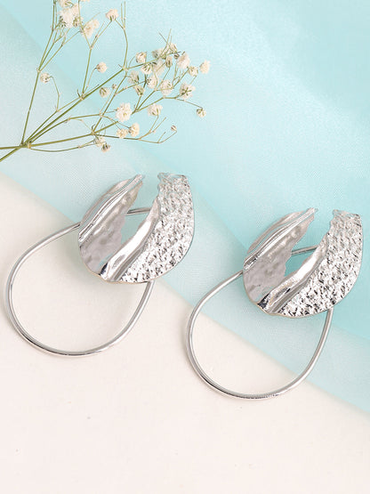 SILVER PLATED PARTY DESIGNER DROP EARRING FOR WOMEN