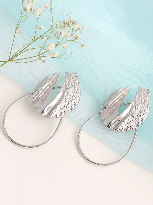 SILVER PLATED PARTY DESIGNER DROP EARRING FOR WOMEN