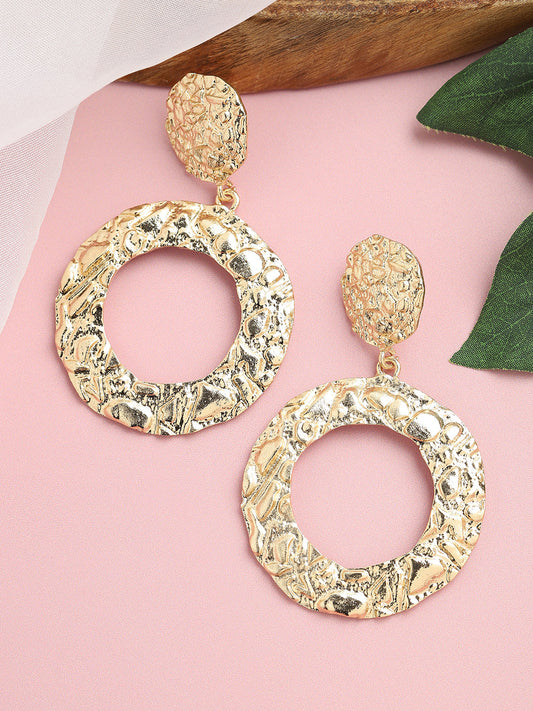 GOLD PLATED PARTY DESIGNER DROP EARRING FOR WOMEN