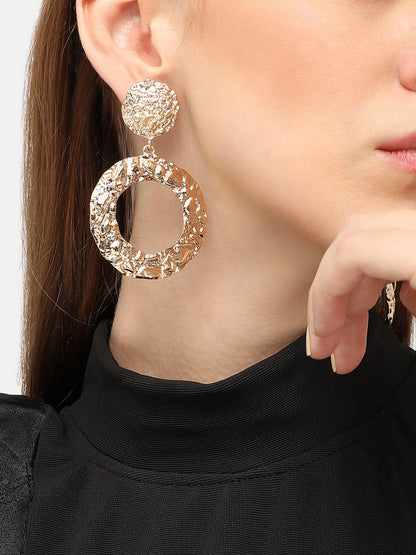 GOLD PLATED PARTY DESIGNER DROP EARRING FOR WOMEN