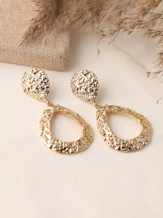 GOLD PLATED PARTY DESIGNER DROP EARRING FOR WOMEN