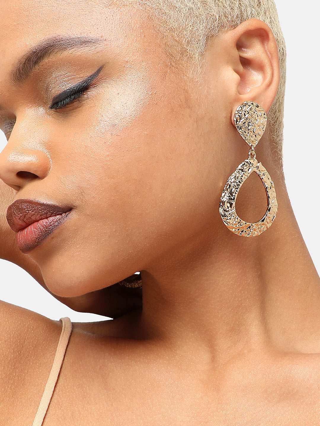 GOLD PLATED PARTY DESIGNER DROP EARRING FOR WOMEN