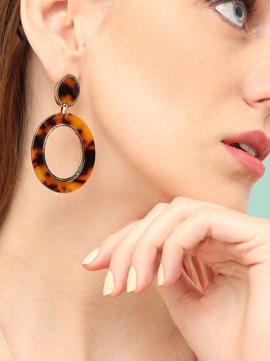 GOLD PLATED PARTY DESIGNER DROP EARRING FOR WOMEN