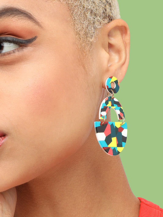 GOLD PLATED PARTY DESIGNER DROP EARRING FOR WOMEN