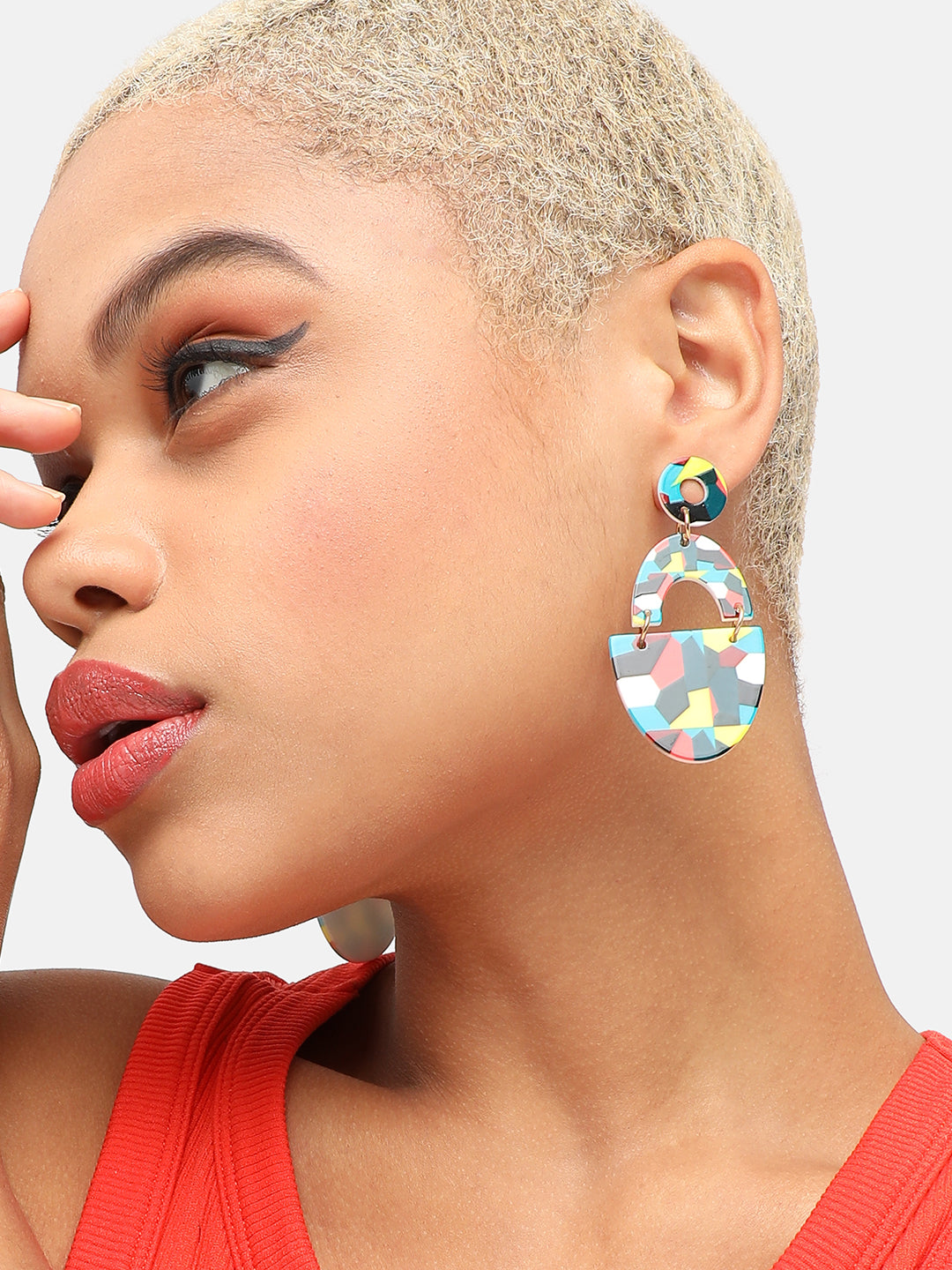 GOLD PLATED PARTY DESIGNER DROP EARRING FOR WOMEN