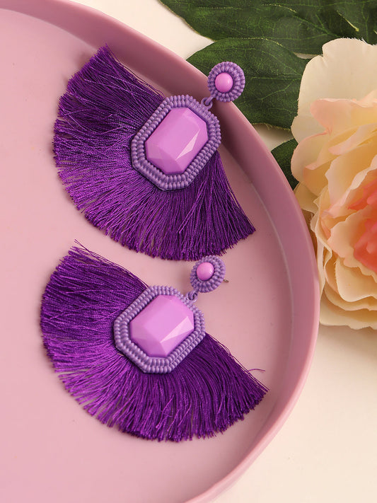GOLD PLATED PARTY DESIGNER DROP EARRING FOR WOMEN