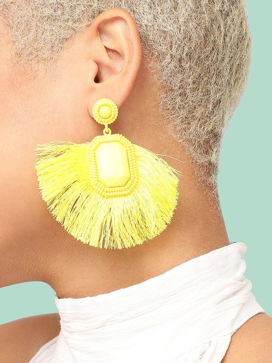 GOLD PLATED PARTY DESIGNER DROP EARRING FOR WOMEN