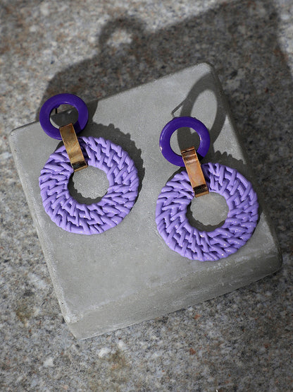 GOLD PLATED PARTY DESIGNER DROP EARRING FOR WOMEN