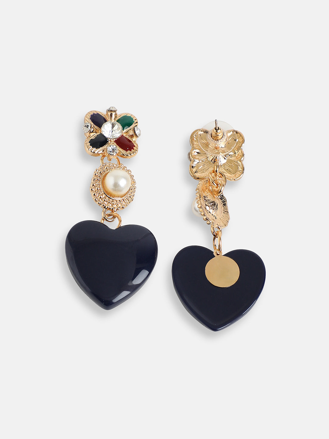 GOLD PLATED PARTY DESIGNER STONE DROP EARRING FOR WOMEN