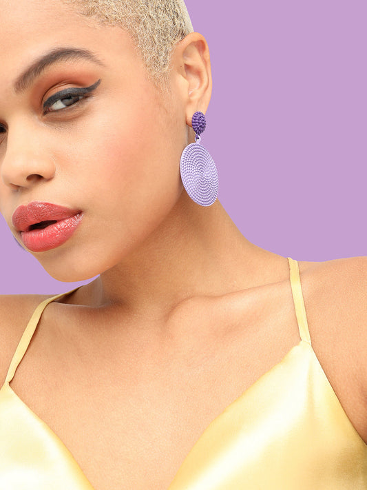 GOLD PLATED PARTY DESIGNER STONE DROP EARRING FOR WOMEN