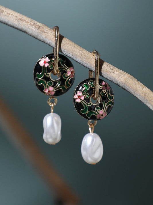 GOLD PLATED PARTY DESIGNER STONE DROP EARRING FOR WOMEN