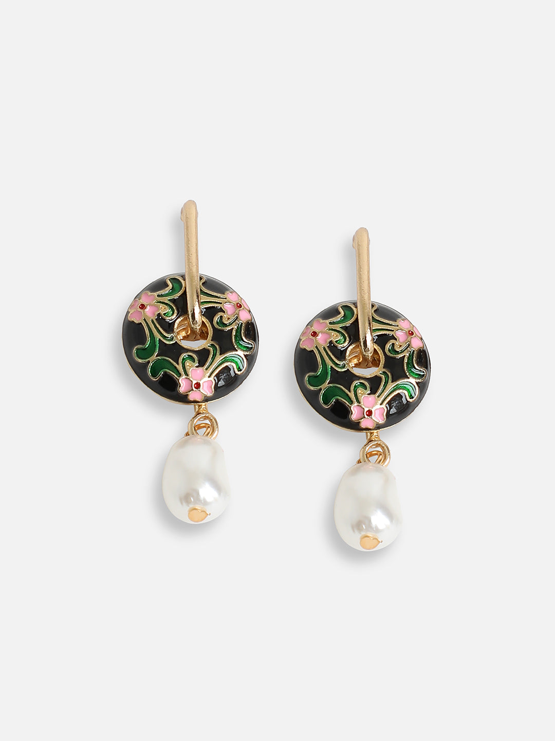 GOLD PLATED PARTY DESIGNER STONE DROP EARRING FOR WOMEN