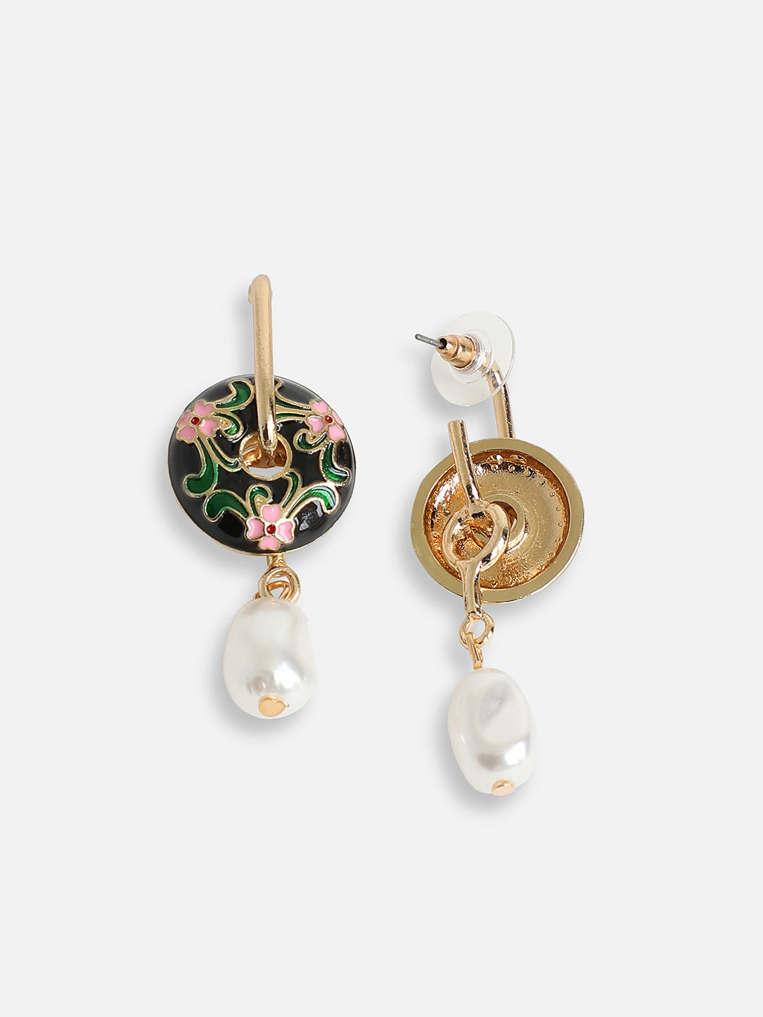 GOLD PLATED PARTY DESIGNER STONE DROP EARRING FOR WOMEN