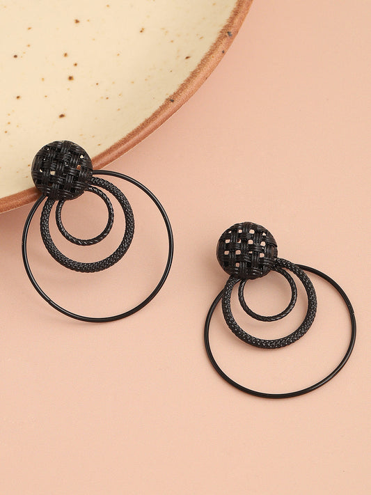 GOLD PLATED PARTY DESIGNER STONE DROP EARRING FOR WOMEN
