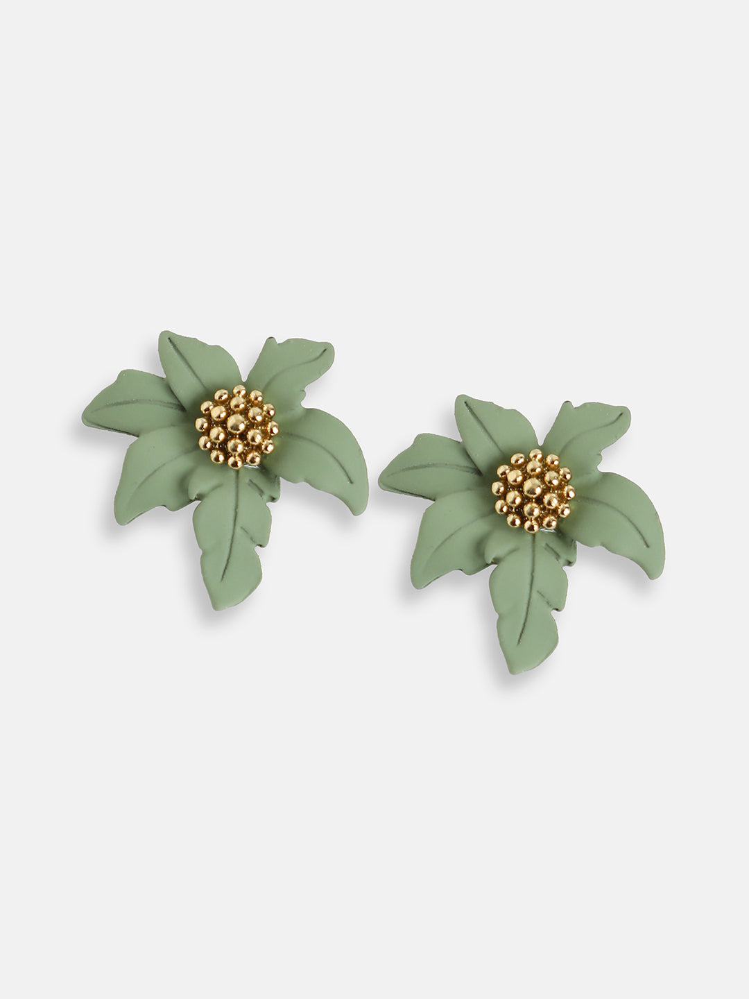 GOLD PLATED PARTY DESIGNER STONE STUD FOR WOMEN