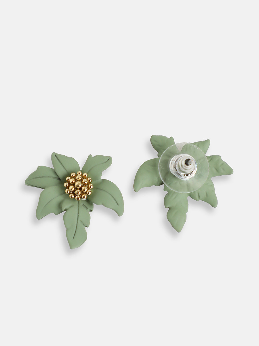 GOLD PLATED PARTY DESIGNER STONE STUD FOR WOMEN
